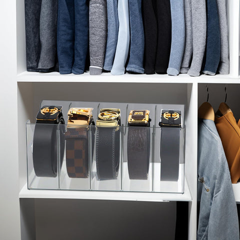 ZEXALOR kitchen spice organizer with 5 compartments helps pantry stay tidy.