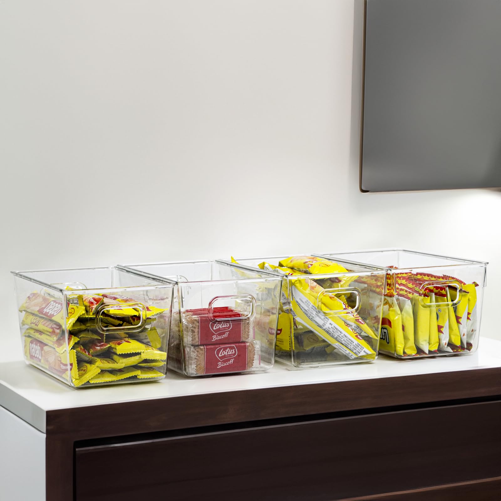 ZEXALOR clear snack bin keeps cookies and treats visible.