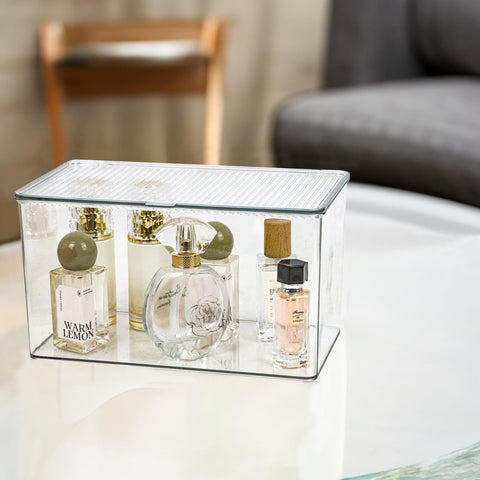 ZEXALOR stackable storage bin saves shelf space and organizes drawers.