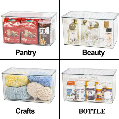 ZEXALOR transparent storage bin keeps kitchen essentials visible and accessible.