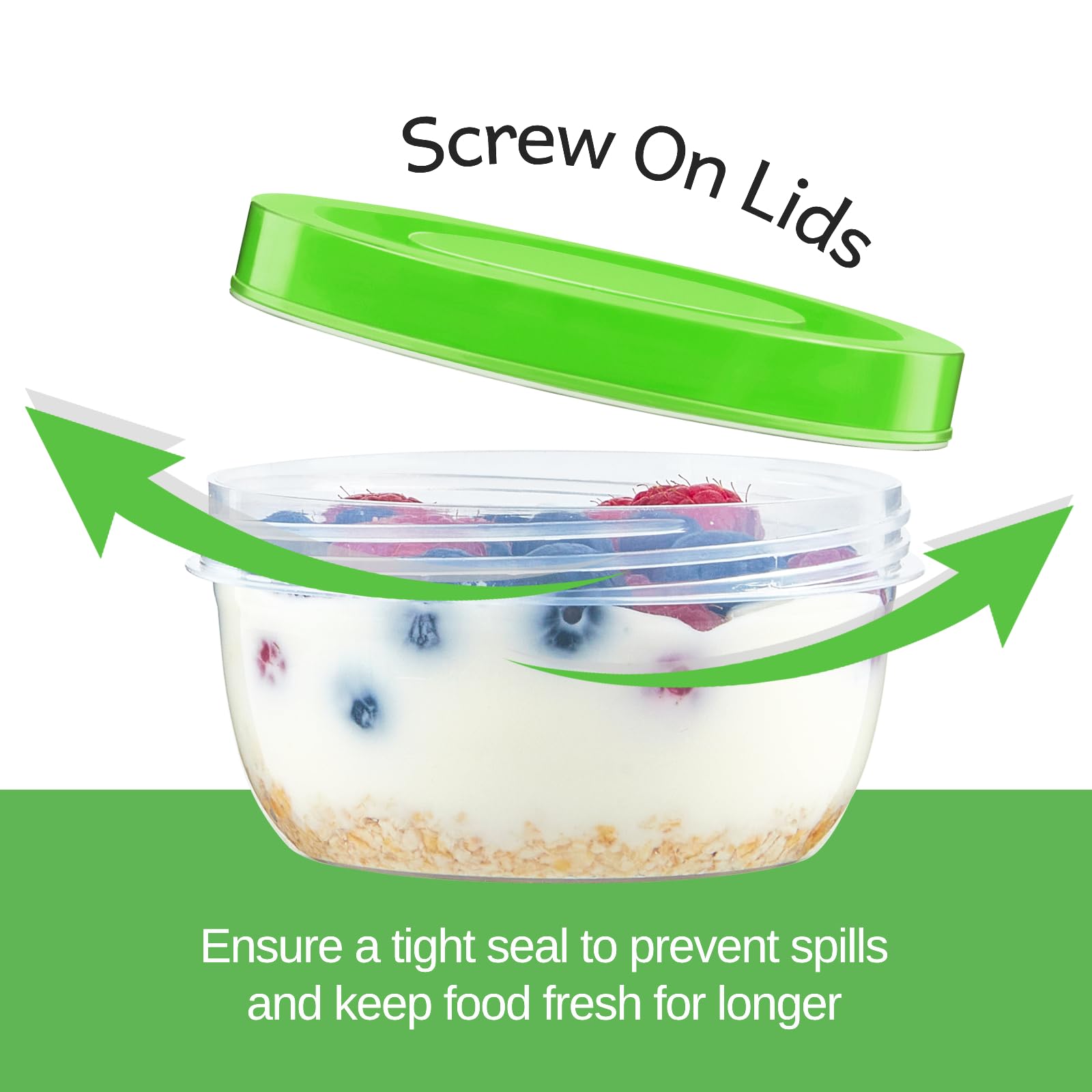 Zezzxu airtight screw-on lid for leak resistance and freshness.