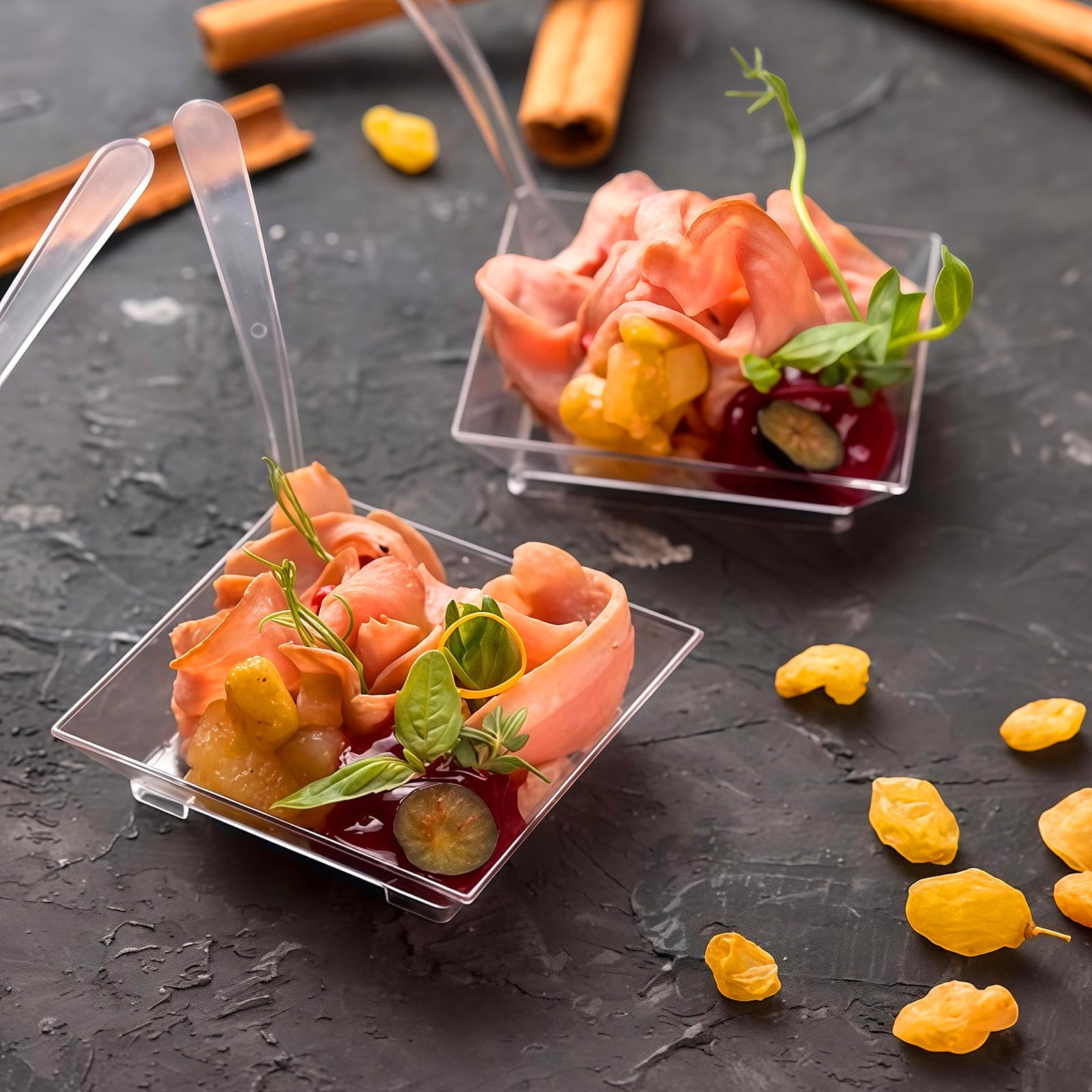 Zezzxu baby shower plates present desserts in neat portions.