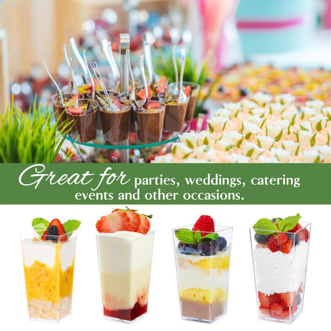 Zezzxu clear cups stack neatly for efficient serving and storage.