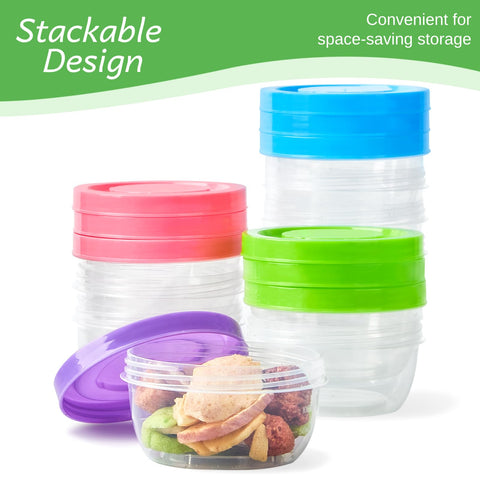 Zezzxu writable lids help label ingredients and dates for planning.