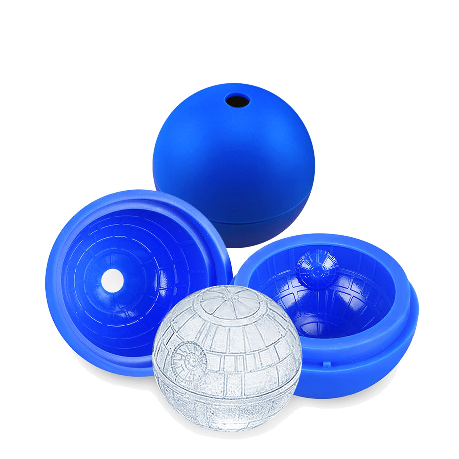 ZFBIRD space station ice mold, 2.3-inch sphere, ideal for slow-melting whiskey cubes.
