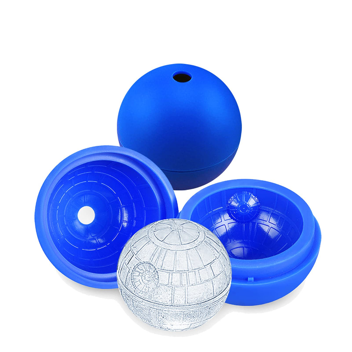 ZFBIRD space station ice mold, 2.3-inch sphere, ideal for slow-melting whiskey cubes.