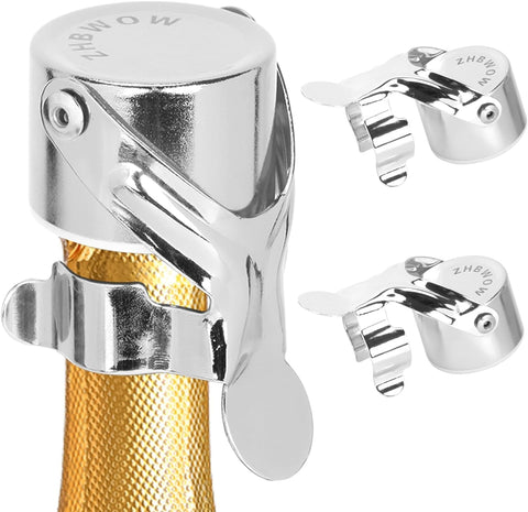 ZHBWOW 3-piece champagne stoppers set preserves bubbles for longer freshness.