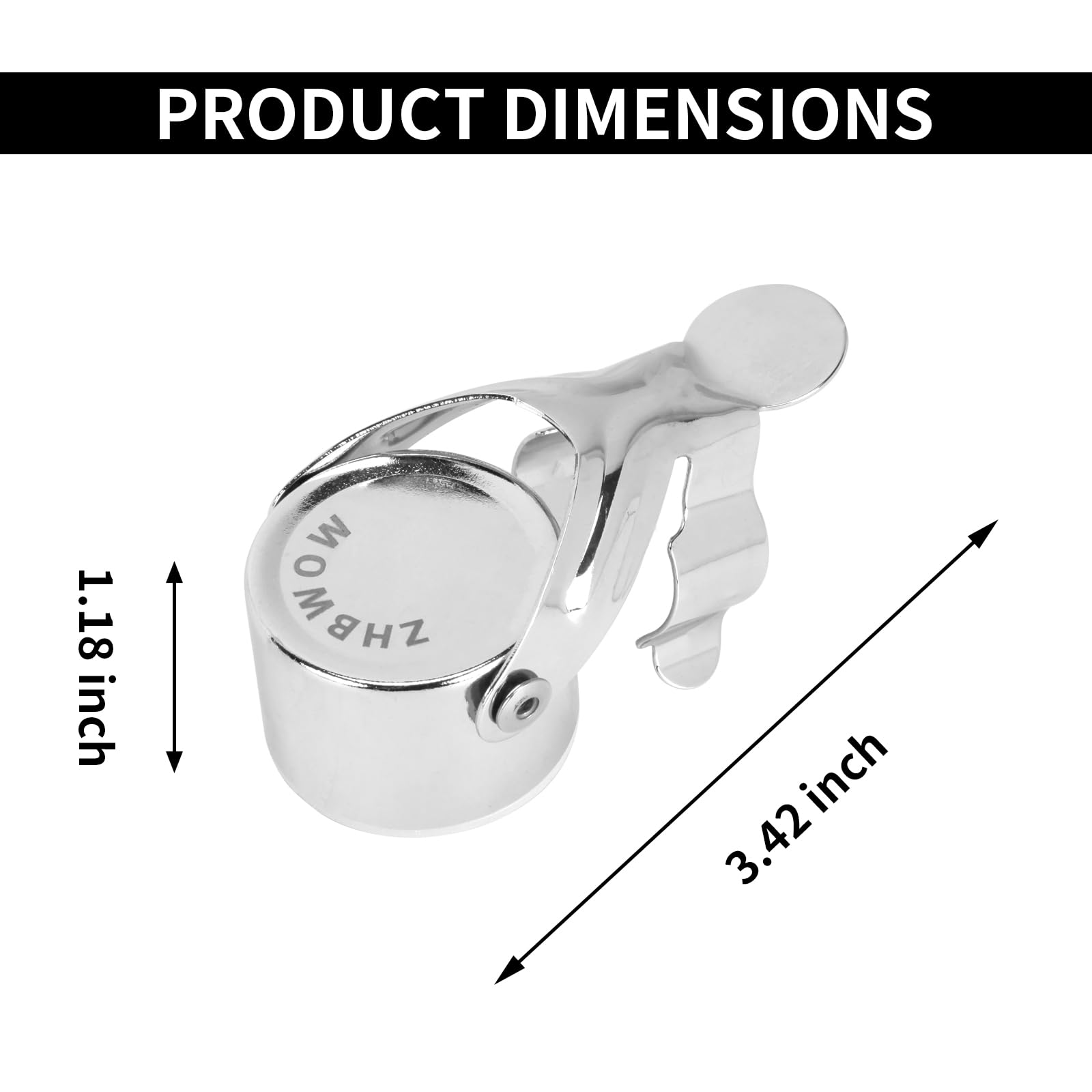 ZHBWOW stainless-steel champagne stopper durable, sleek design for repeated use.