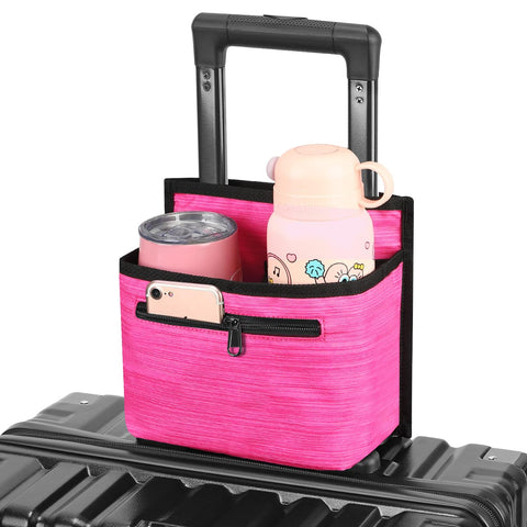 ZHCHG luggage cup holder attachment—front view for easy access