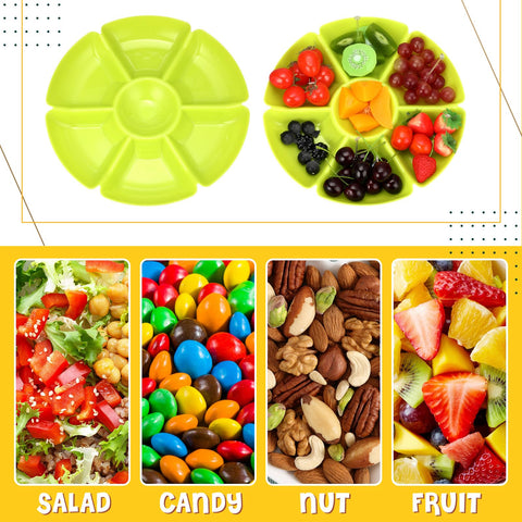 Zhehao divided plates keep nuts, fruits, and snacks separate and fresh