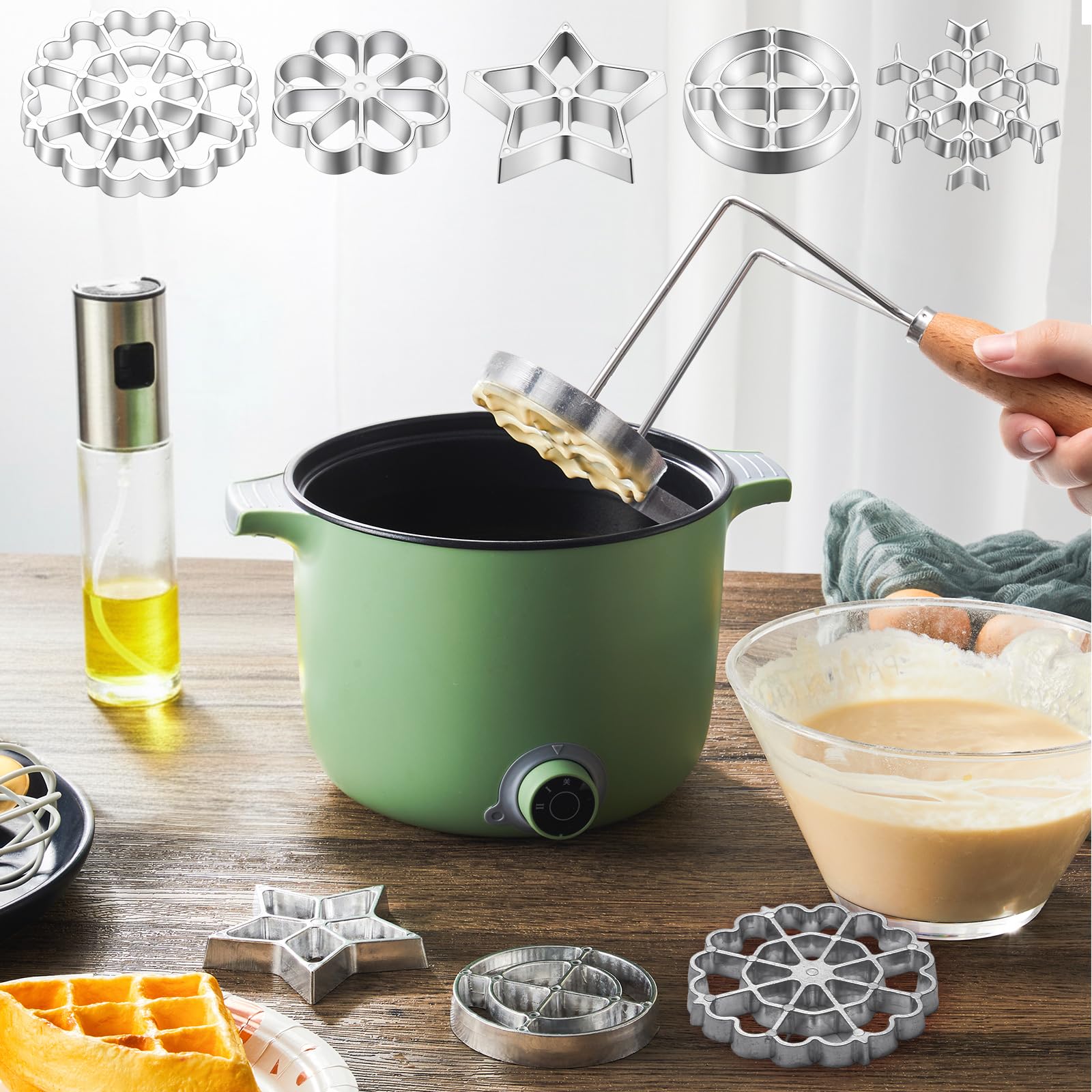 Zhehao rosette large floral mold makes impressive party desserts.