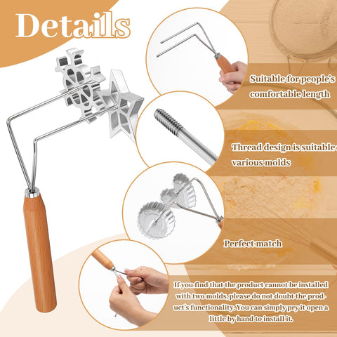 Zhehao rosette round mold delivers evenly shaped cookies and waffles.