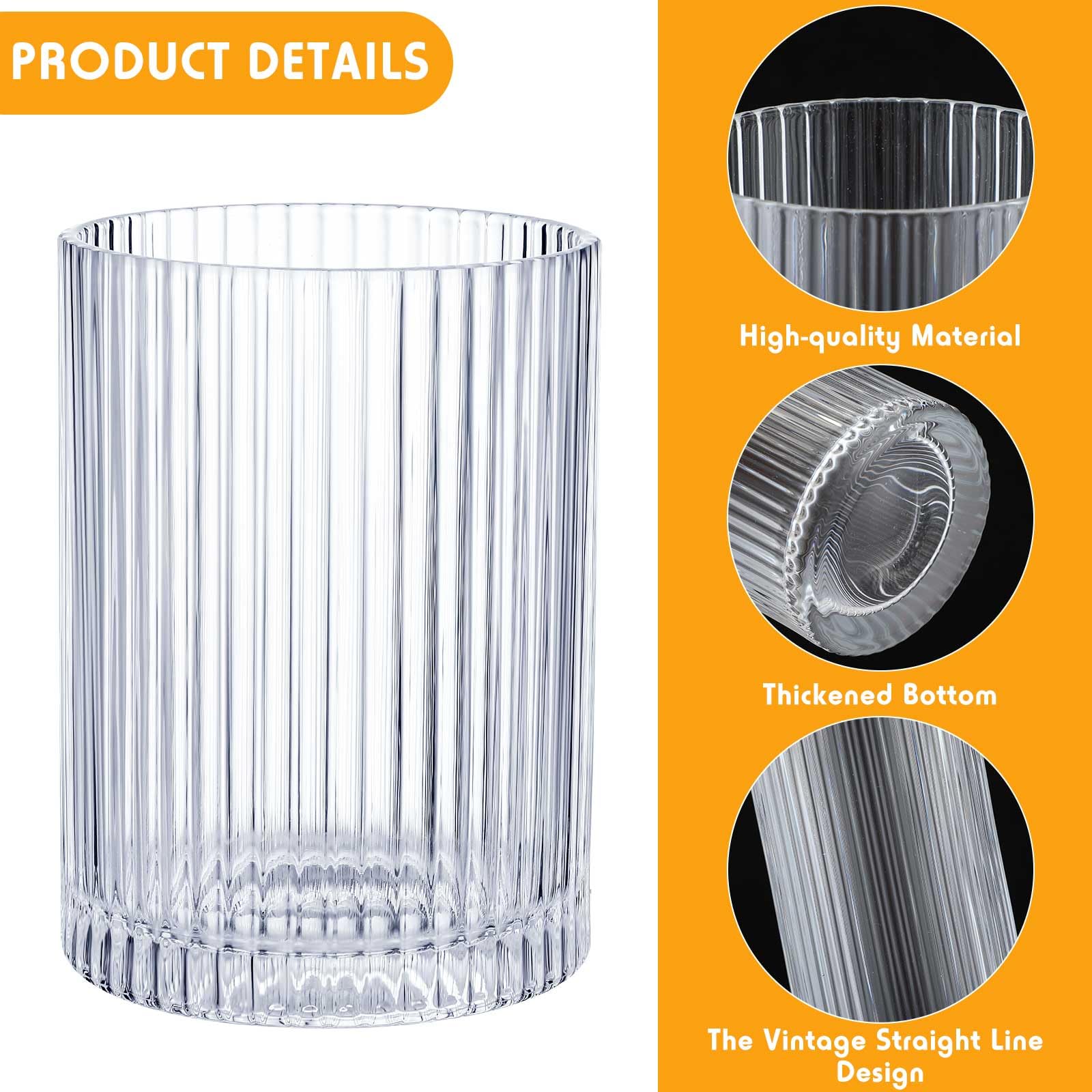 Zhehao short ribbed highball glass great for water and juice servings