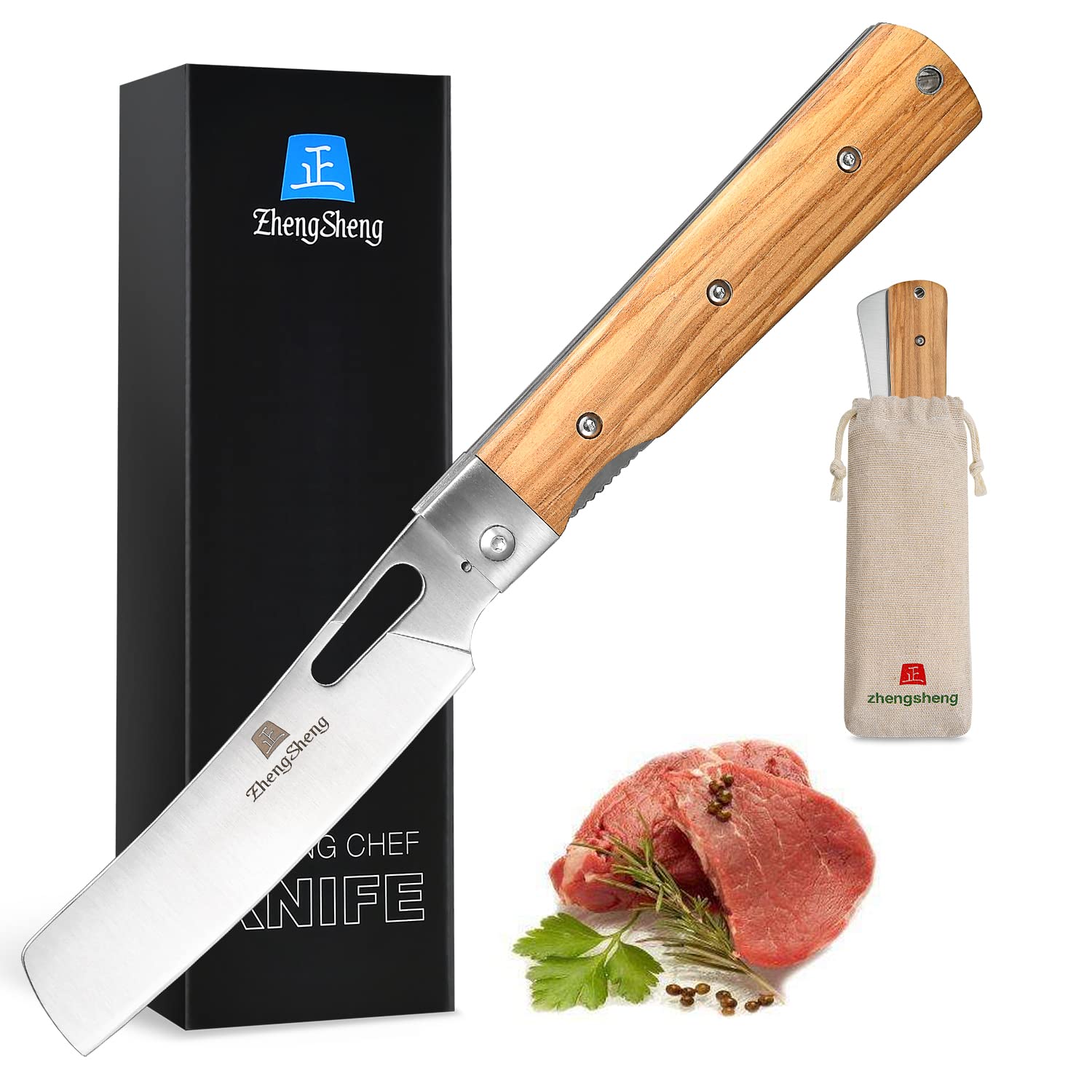 ZhengSheng 440A stainless steel blade supports long-lasting sharpness.