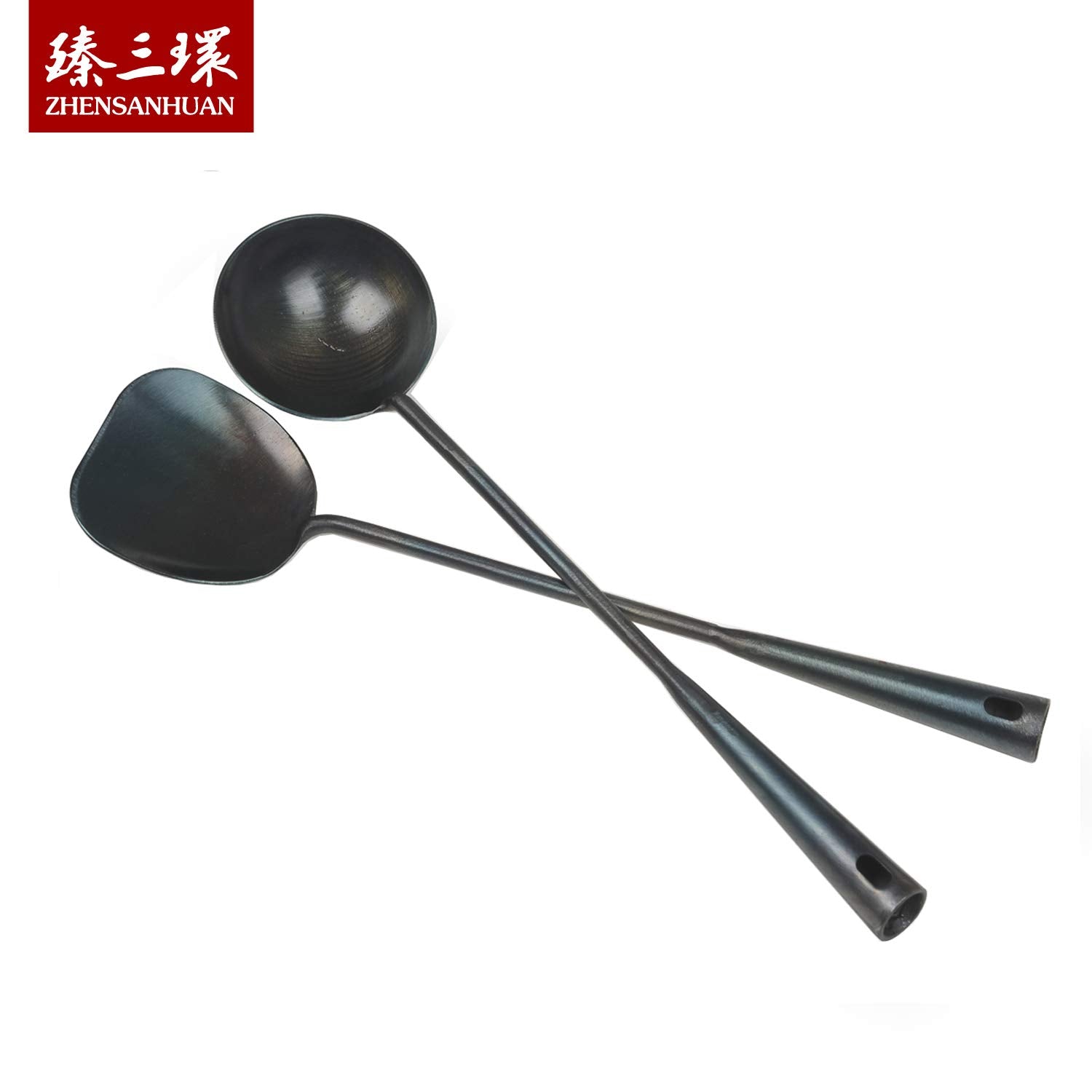 ZhenSanHuan hollow-handle design keeps your hand cooler during cooking.