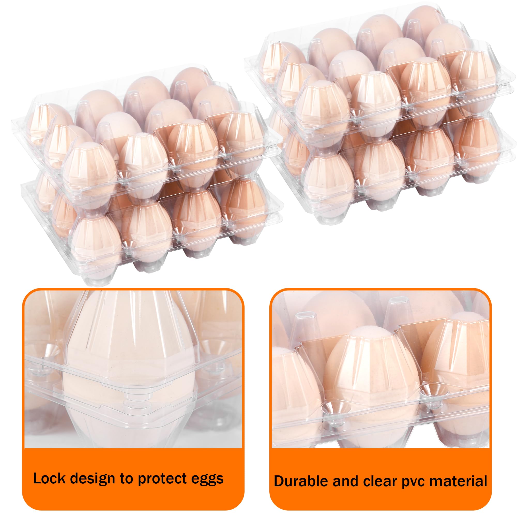 ZHIGLMYD crystal-clear egg cartons for visible inspection and appealing displays