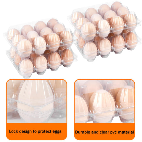 ZHIGLMYD crystal-clear egg cartons for visible inspection and appealing displays