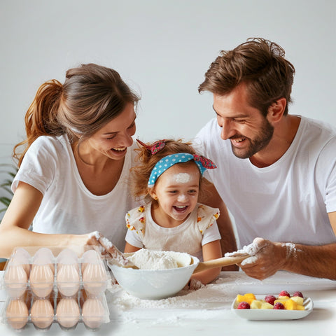 ZHIGLMYD flat-top egg cartons ideal for labeling and branding