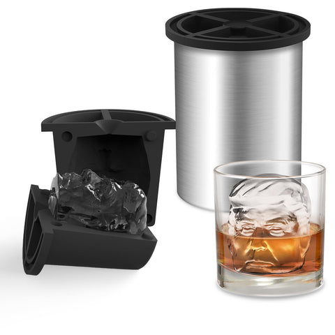 ZHITOP clear ice cube maker with 2-inch cubes for slow-melting whiskey