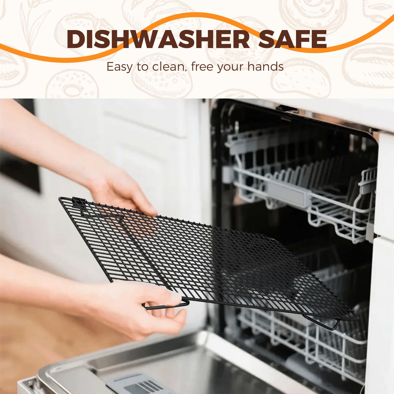 ZHIWUJIA dishwasher safe cooling rack for easy cleaning after baking