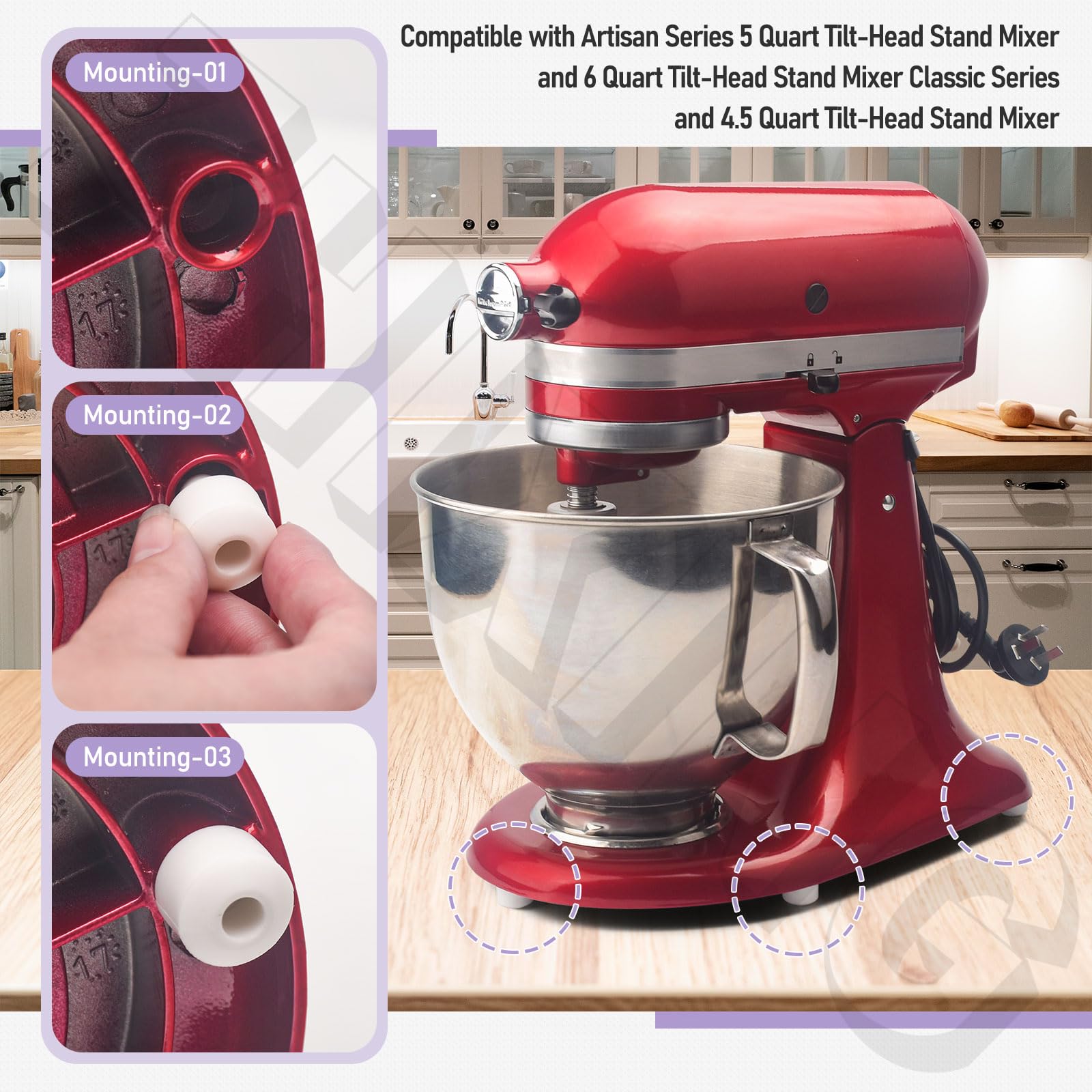 ZHIXING dough hook organizer for stand mixer keeps tools tidy