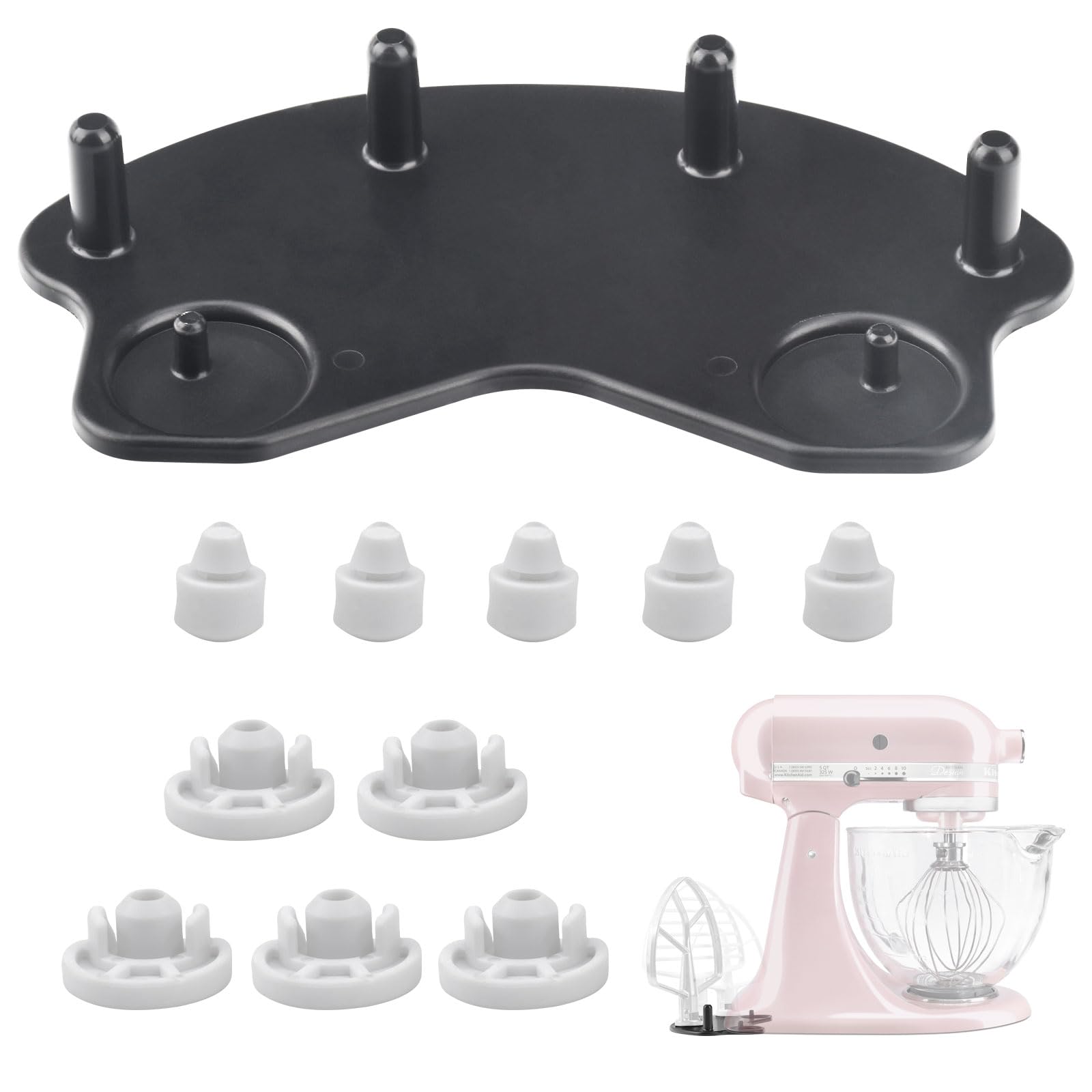 ZHIXING patent-pending stand mixer attachment holder neatly organize accessories