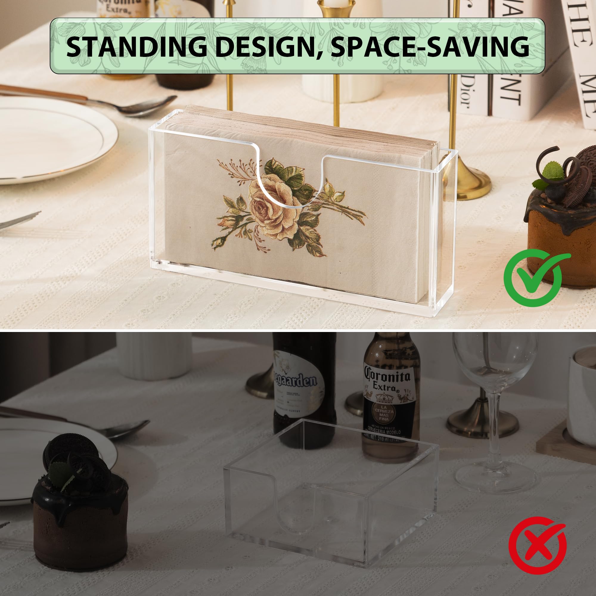 ZhiYo-Life dining table napkin dispenser blends with modern decor and easy guest access.