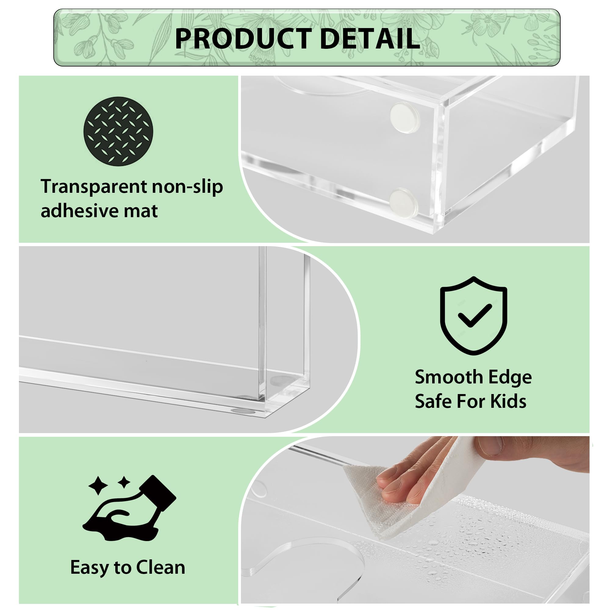 ZhiYo-Life waterproof acrylic keeps surfaces protected and easy to wipe clean.