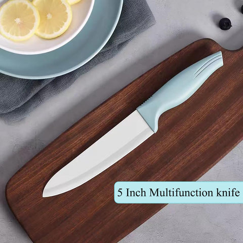 Zhiyun ceramic knife blade close-up, high hardness for long-lasting sharpness.