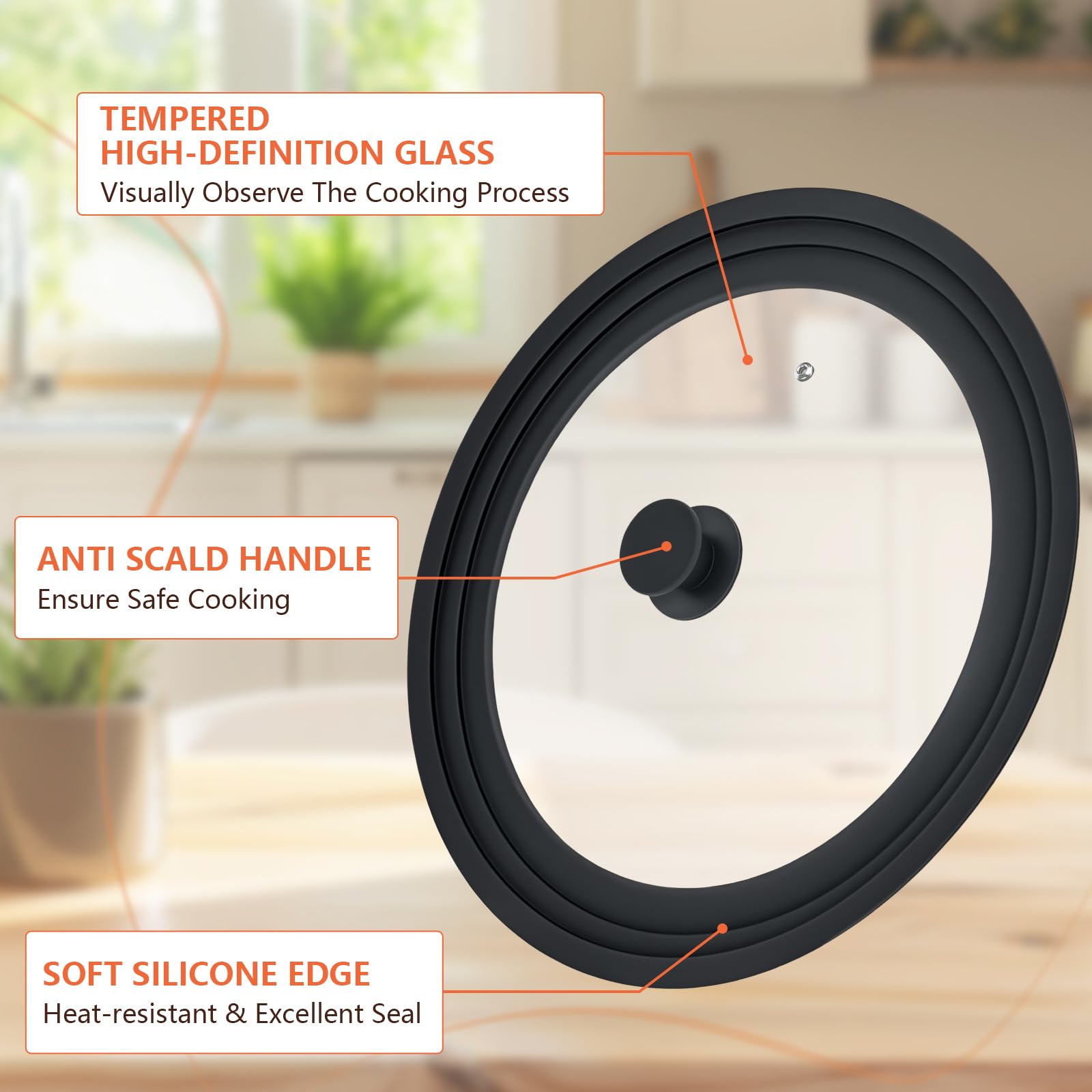 Zhulerzil lid with food-grade silicone edge for a tight seal and safe handling.