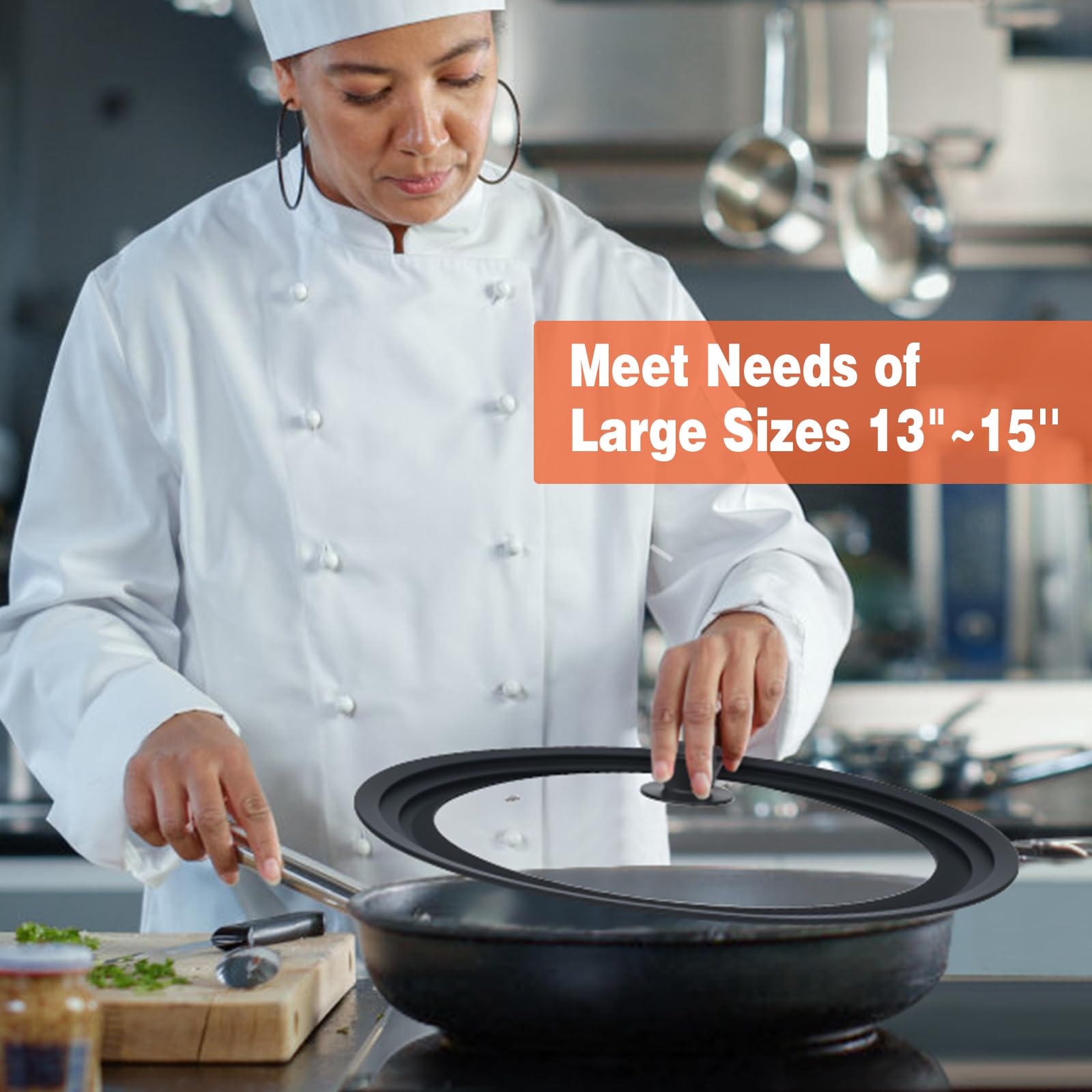 Zhulerzil lid includes a steam vent to prevent boil-overs and maintain steady cooking.