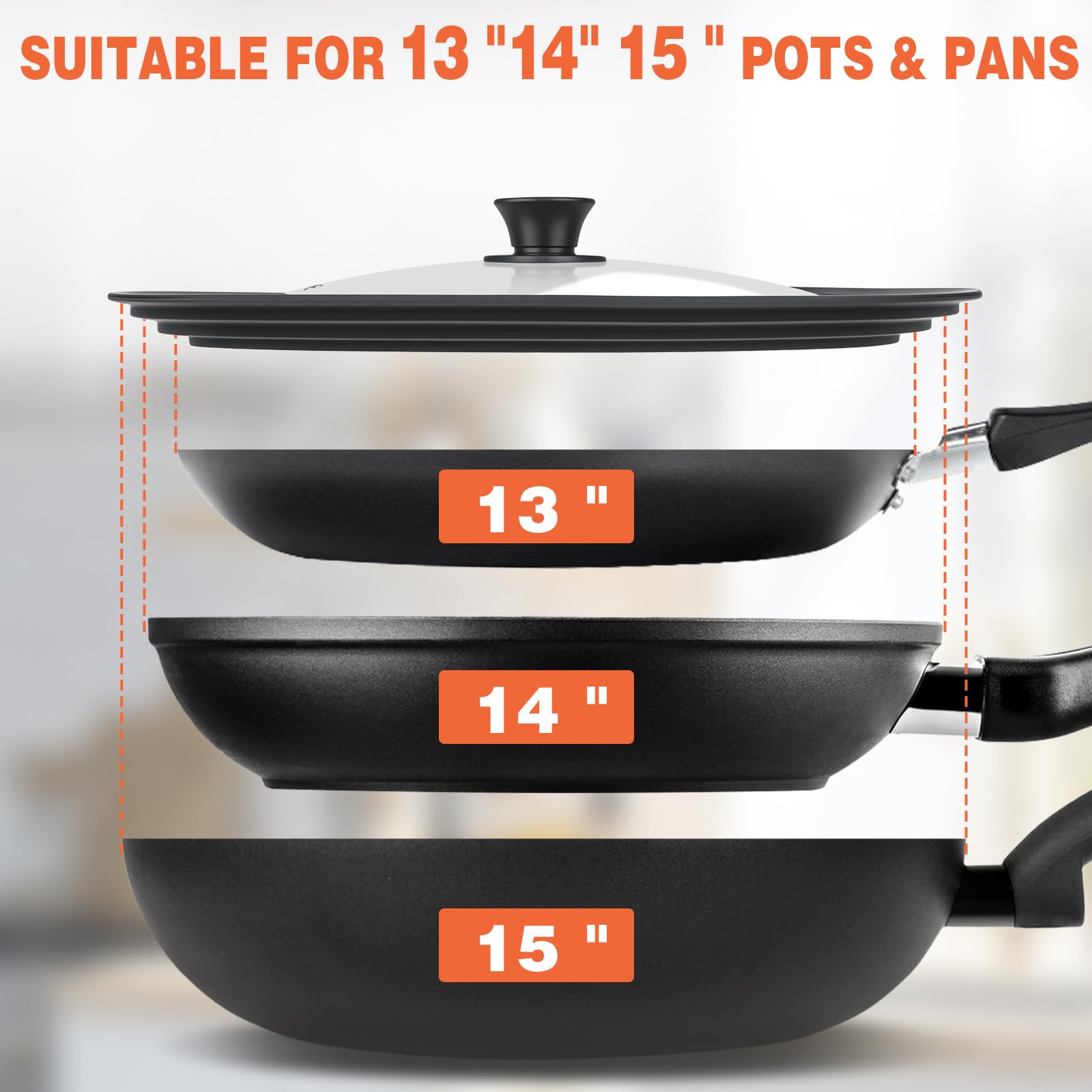 Zhulerzil lid features a tempered glass view window to monitor cooking progress.
