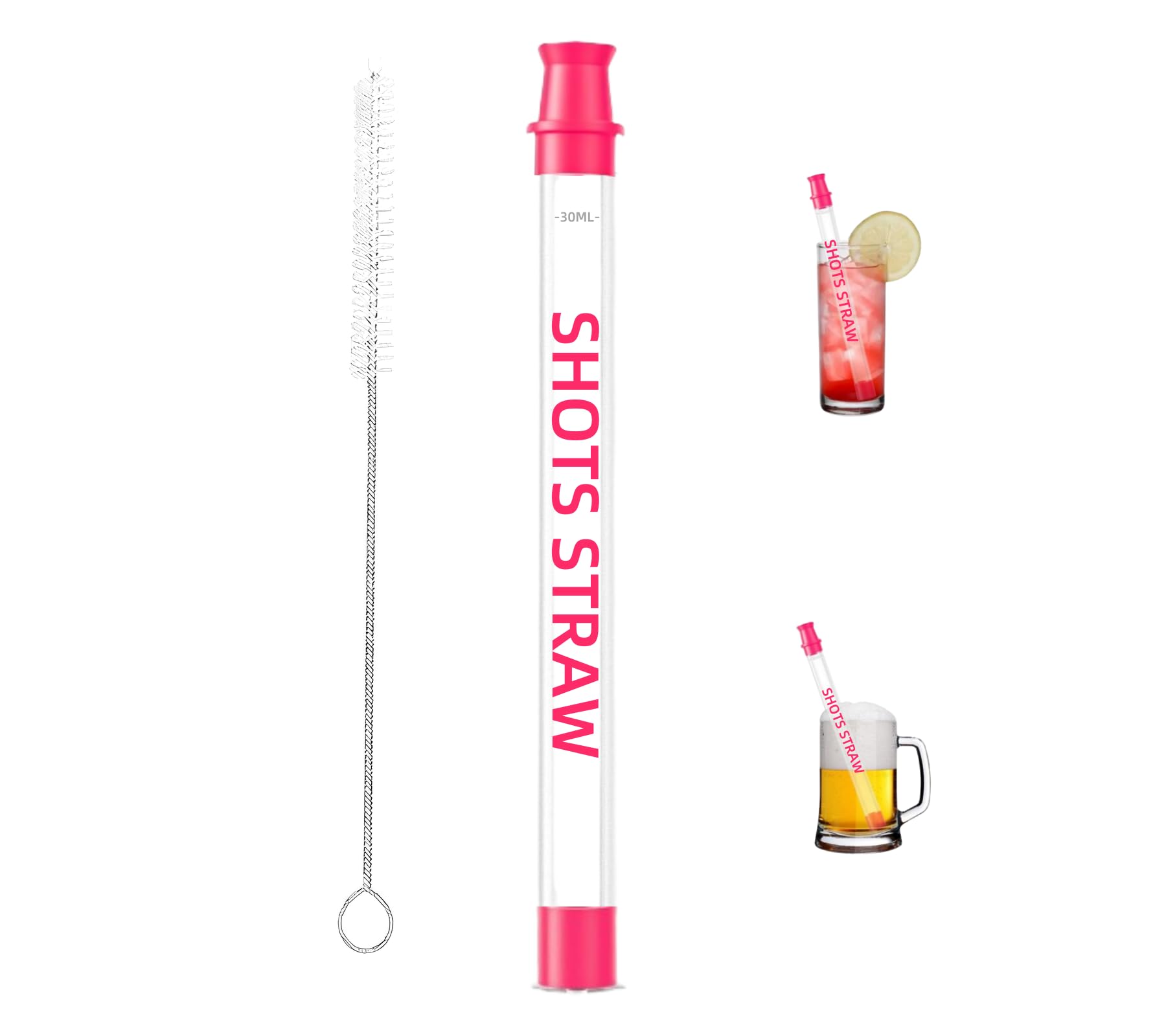 ZHYPFF Shot Straw pour spout for precise 1oz servings in glassware.