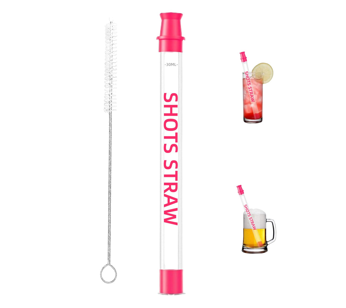 ZHYPFF Shot Straw pour spout for precise 1oz servings in glassware.