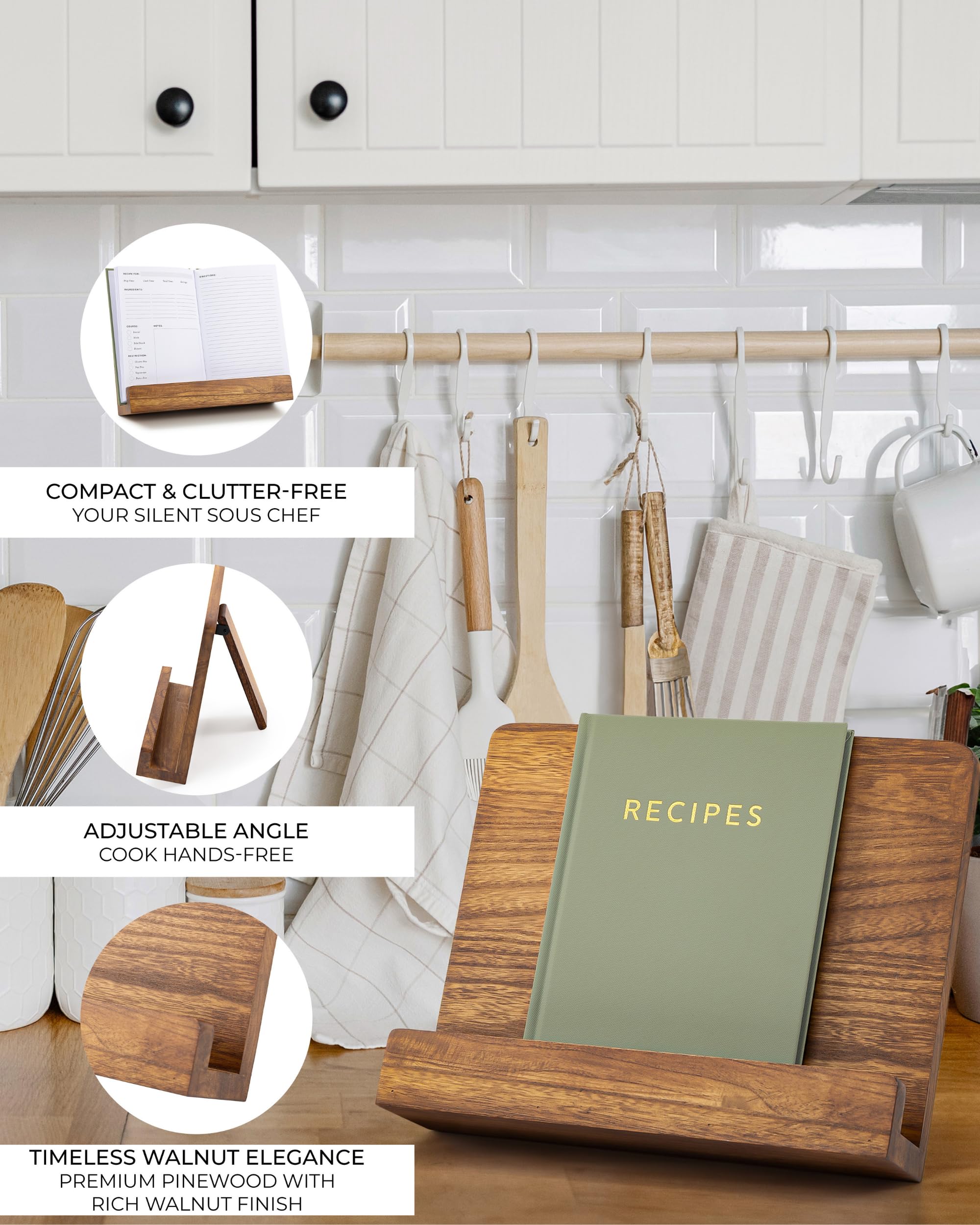 ZICOTO smartphone and recipe stand supports multiple devices for versatile use.