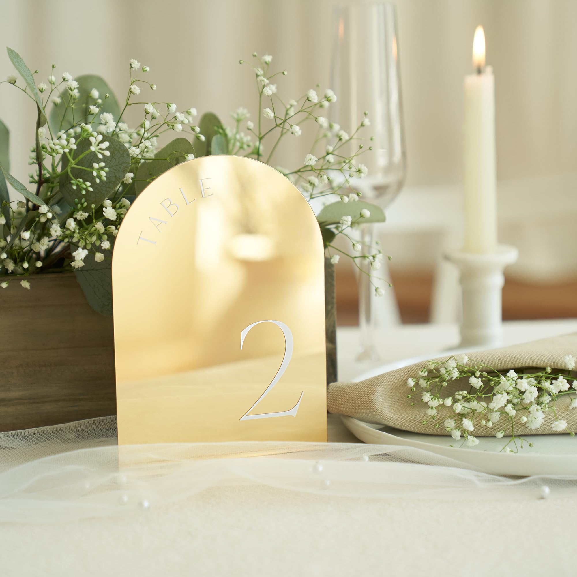 Durable clear acrylic with smooth finish for easy cleaning and reuse.