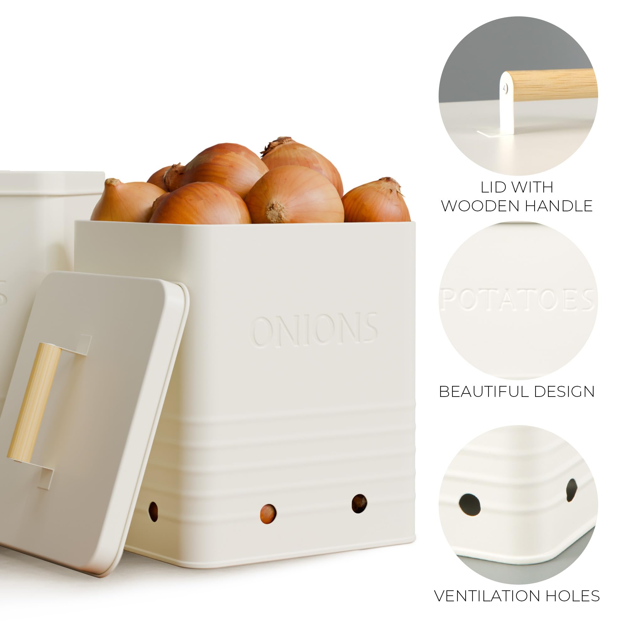 ZICOTO embossed design bin adds a chic touch to any kitchen.