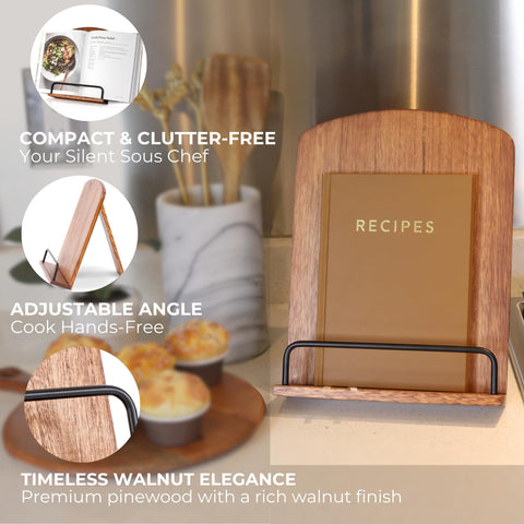 ZICOTO kitchen-counter decor stand enhances style while keeping recipes easy to read.