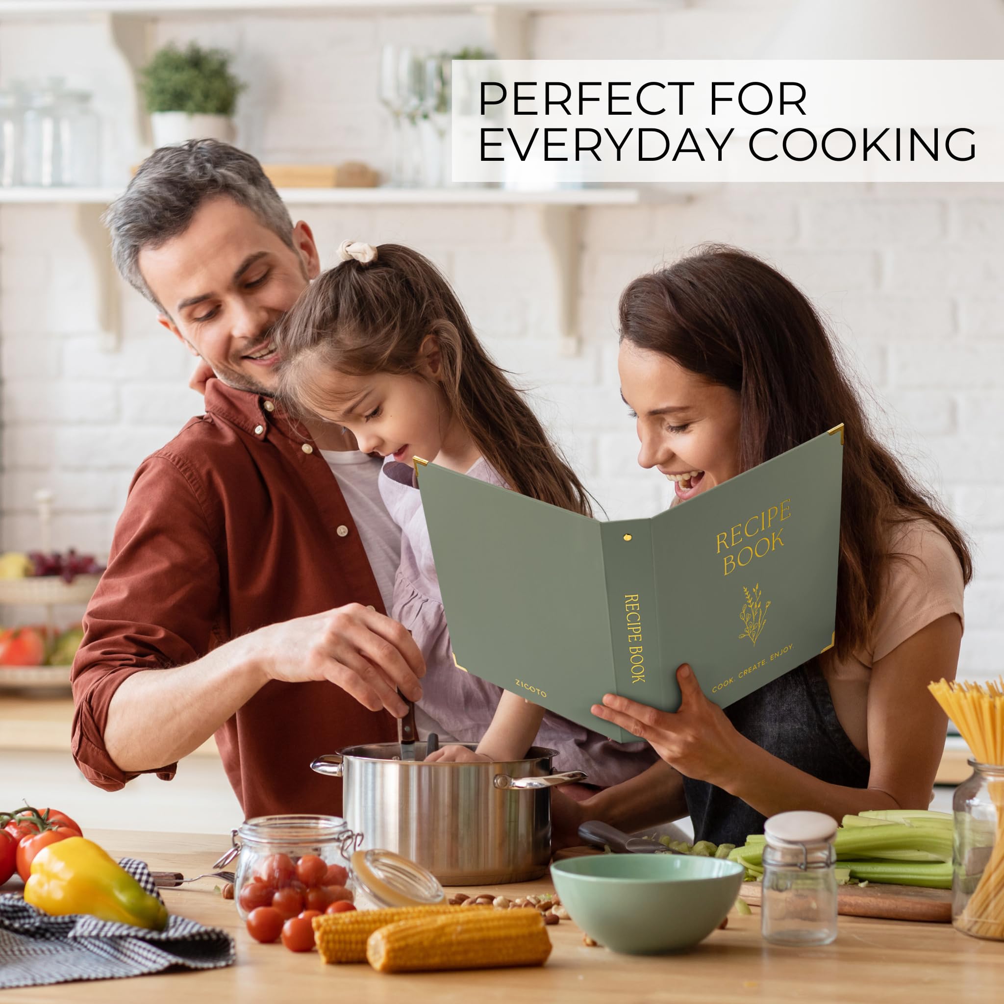 ZICOTO labeled dividers and card layout help you organize by course or family.