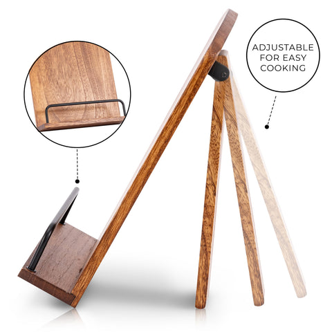 ZICOTO large-capacity cookbook stand fits large, heavy cookbooks.