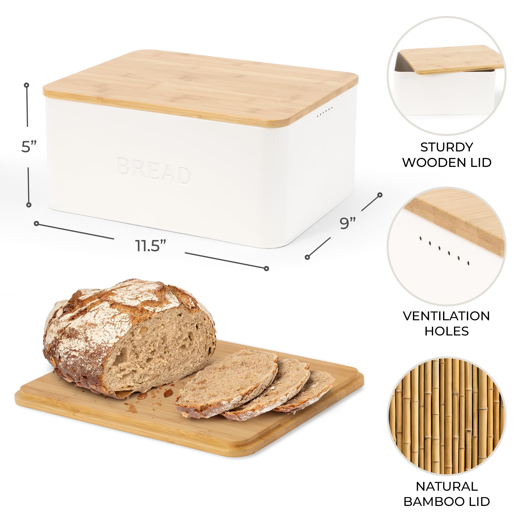 ZICOTO lid doubles as a stylish serving plate for bread and treats
