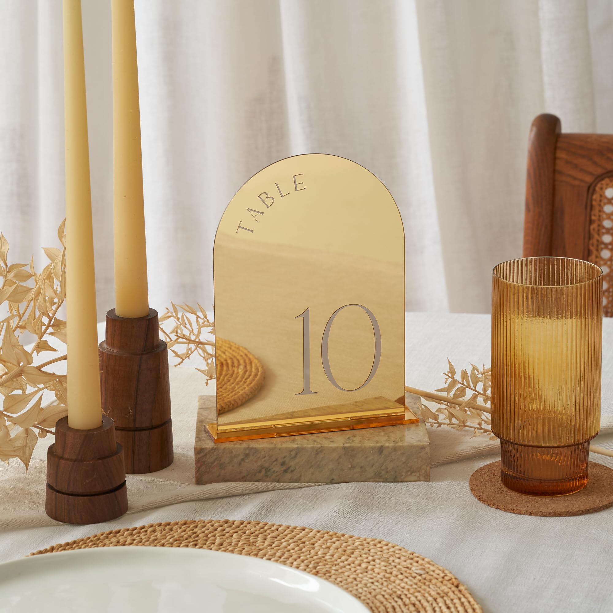 Secure stands prevent tipping on busy event tables.