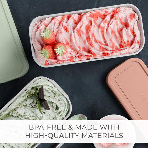 ZICOTO two-quart containers fit generous portions and scooping ease.