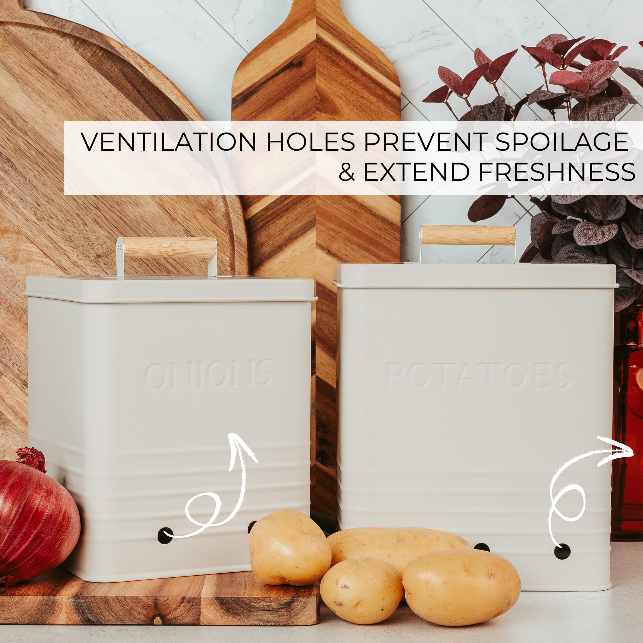 ZICOTO wooden lid handle provides easy lifting and farmhouse charm.