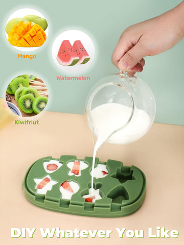 Zigihos green dinosaur popsicle molds are durable for repeated use.