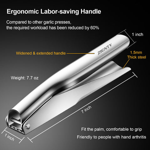 ZIGNTY garlic press is dishwasher safe for quick cleanup