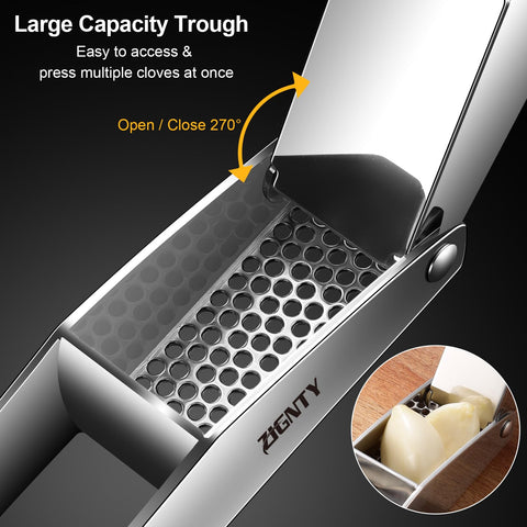 ZIGNTY set includes accessories for complete garlic prep
