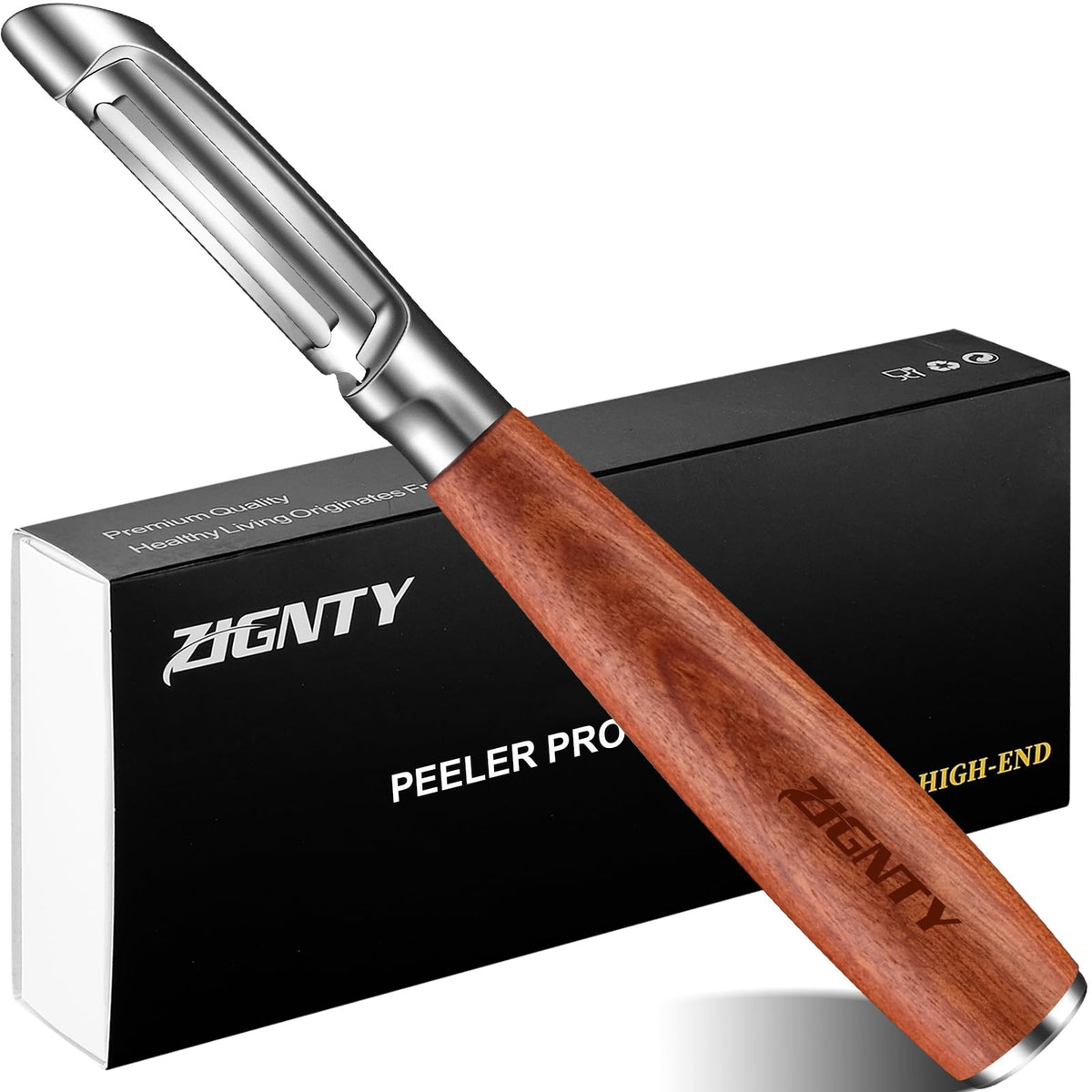 ZIGNTY vegetable peeler with swivel blade for smooth peeling