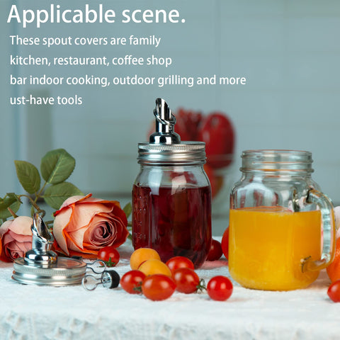 ZiHenryDa cafe-style setup with spout caps on a counter for quick service