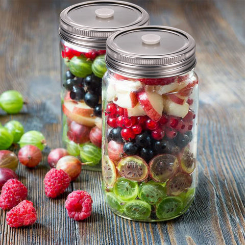 ziHenryDa stainless steel mason jar lids with a vacuum valve for reliable storage.